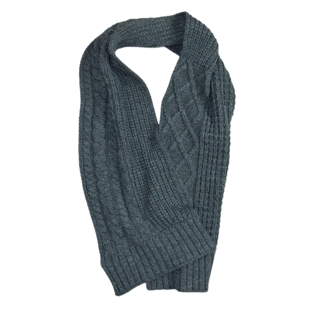 Steve Madden, Mens Knit Scarf, Dark Gray